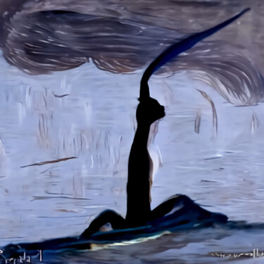 Arts numériques intitulée "The thunderstorm" par Bachir Reddioui, Œuvre d'art originale, Peinture numérique