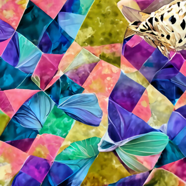 Digitale Kunst mit dem Titel "The puzzle pattern" von Bachir Reddioui, Original-Kunstwerk, Digitale Malerei