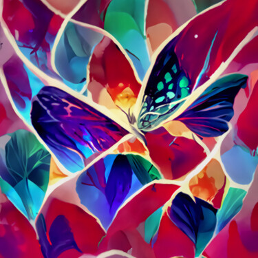 Digital Arts titled "A butterfly effect" by Bachir Reddioui, Original Artwork, Digital Painting