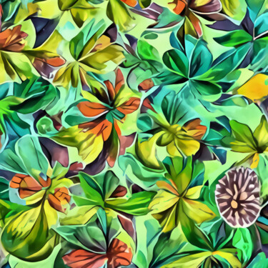 Arte digitale intitolato "Blooming garden" da Bachir Reddioui, Opera d'arte originale, Pittura digitale