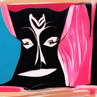 Arte digitale intitolato "Inspirational face…" da Bachir Reddioui, Opera d'arte originale, Pittura digitale
