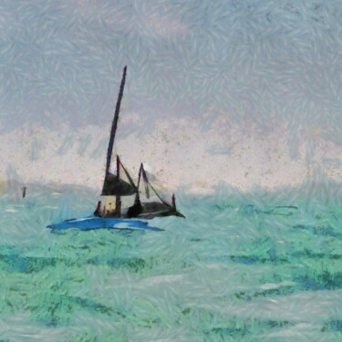Digitale Kunst mit dem Titel "Sea mist" von Bachir Reddioui, Original-Kunstwerk, Digitale Malerei