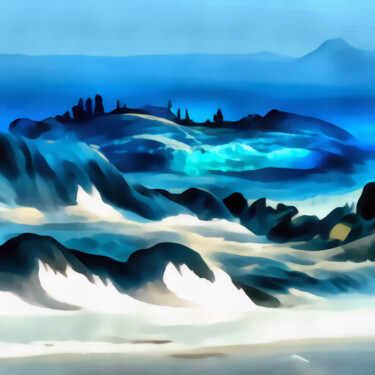 数字艺术 标题为“An isolated island…” 由Bachir Reddioui, 原创艺术品, 数字油画