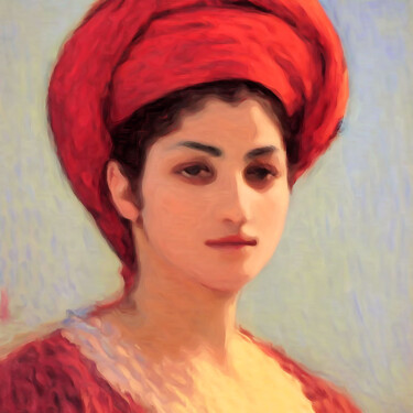 Artes digitais intitulada "Arabic female portr…" por Bachir Reddioui, Obras de arte originais, Pintura digital