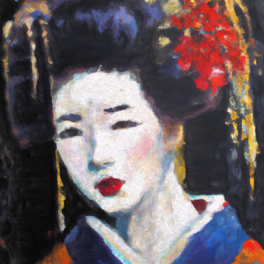 数字艺术 标题为“Oriental Geisha por…” 由Bachir Reddioui, 原创艺术品, 数字油画