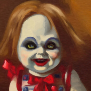 Digital Arts titled "Creepy Chucky" by Bachir Reddioui, Original Artwork, Digital Painting