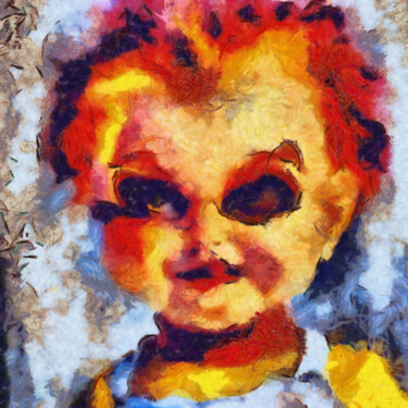 Digital Arts titled "Terrifying Chucky" by Bachir Reddioui, Original Artwork, Digital Painting