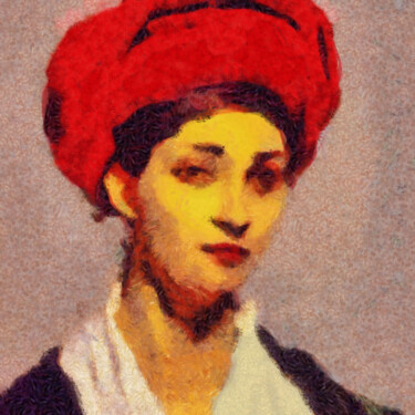 Digitale Kunst mit dem Titel "Woman's headdress s…" von Bachir Reddioui, Original-Kunstwerk, Digitale Malerei