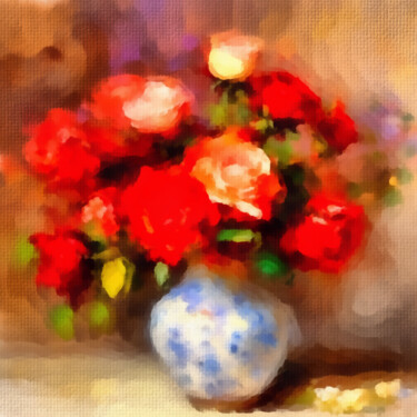 Digital Arts titled "A bouquet of beauty" by Bachir Reddioui, Original Artwork, Digital Painting