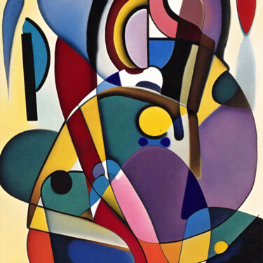 Digitale Kunst mit dem Titel "Irregular Geometries" von Bachir Reddioui, Original-Kunstwerk, Digitale Malerei