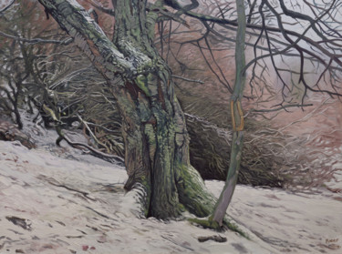 Schilderij getiteld "Wild Trees II - Bys…" door Wojciech Pater, Origineel Kunstwerk, Olie