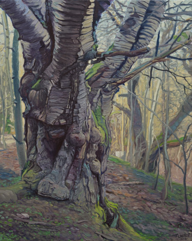 Malerei mit dem Titel "Wild Trees III - By…" von Wojciech Pater, Original-Kunstwerk, Öl