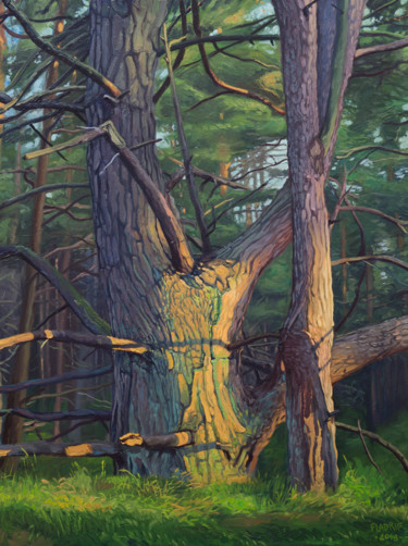 Painting titled "Wild Trees IV - Bal…" by Wojciech Pater, Original Artwork, Oil