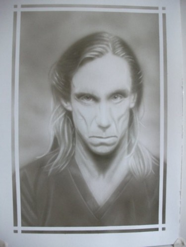 Painting titled "Iggy Pop" by Bad65 Airbrush, Original Artwork
