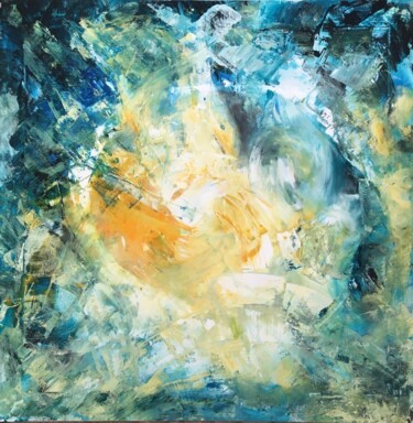 Картина под названием "Рождение Золотого Е…" - Анна Бадалян, Подлинное произведение искусства, Акрил Установлен на Деревянна…