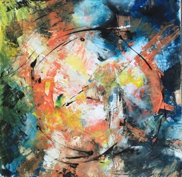 Картина под названием "Маяк" - Анна Бадалян, Подлинное произведение искусства, Акрил Установлен на Деревянная рама для носил…