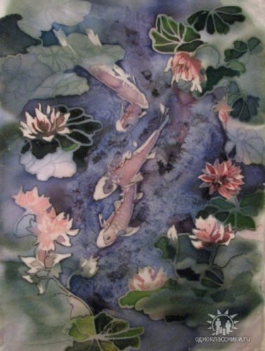 Картина под названием ""Японский сад"" - Анна Бадалян, Подлинное произведение искусства