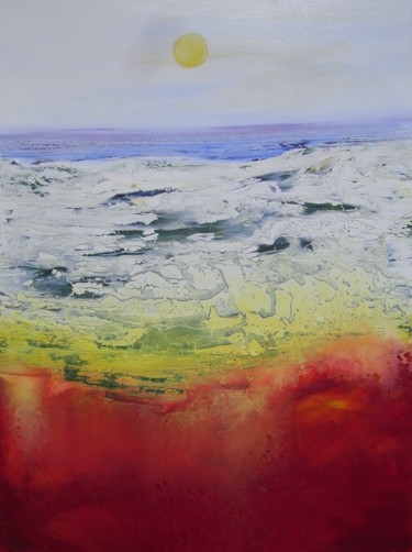 Malerei mit dem Titel "Küste" von Baderart, Original-Kunstwerk, Acryl