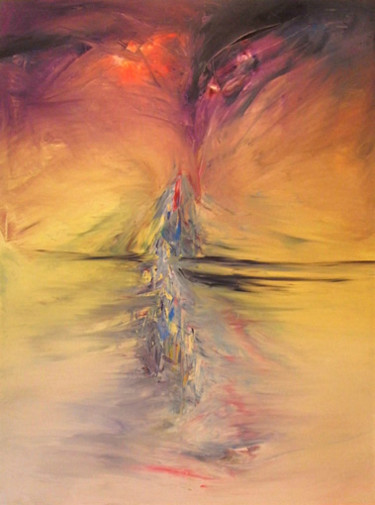 Painting titled "Phoenix" by Baderart, Original Artwork, Oil