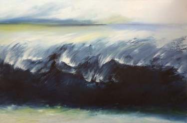 Painting titled "Ozean" by Baderart, Original Artwork, Oil