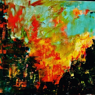 Peinture intitulée "Fuego" par Badia, Œuvre d'art originale