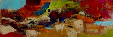 Peinture intitulée "Pensées colorées" par Badia, Œuvre d'art originale, Acrylique