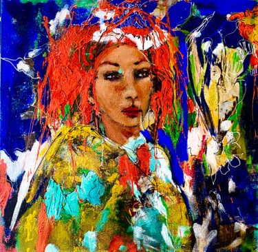 Painting titled "Colorful" by Badia, Original Artwork, Acrylic