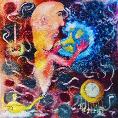 Картина под названием "Fetus of lamp" - Badr Abdulkareem, Подлинное произведение искусства, Акрил