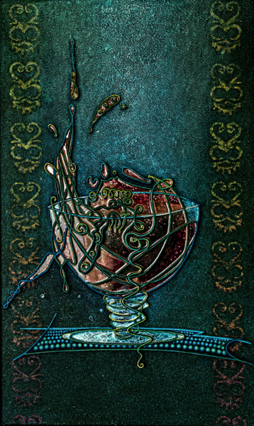 Γλυπτική με τίτλο "Spilling" από Ramil, Αυθεντικά έργα τέχνης, Πολυμερές πηλό