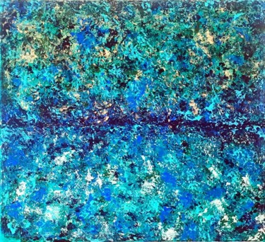 Painting titled "Shades of blue" by Veronika Holiencin, Original Artwork, Acrylic