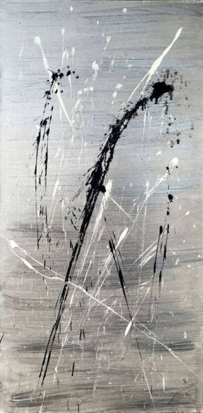 Pittura intitolato "Silver Stone" da Veronika Holiencin, Opera d'arte originale, Acrilico