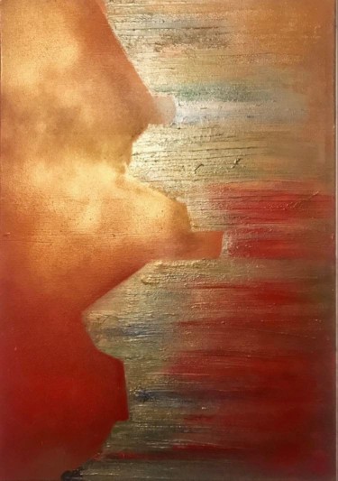 Painting titled "View of the Sunset" by Veronika Holiencin, Original Artwork, Acrylic