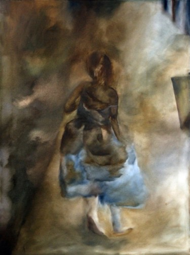 Painting titled "Girl" by Agavni Bagdikian, Original Artwork, Oil