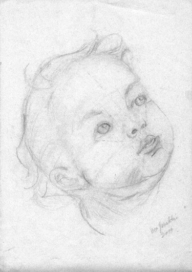 Pintura titulada "Rostro Bebe" por Blancag, Obra de arte original
