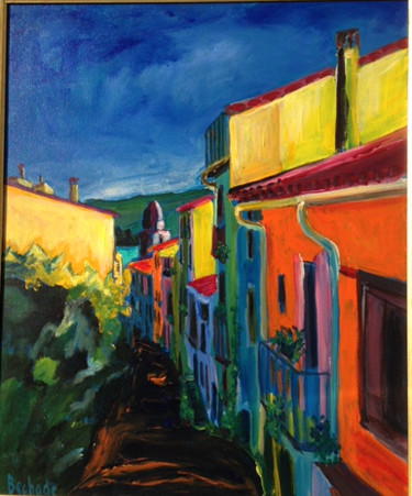 Painting titled "COLLIOURE 9" by Pierre-Jean Bechade, Original Artwork, Acrylic