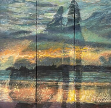 Peinture intitulée "Les eaux de Lumière…" par Françoise Bagnéres, Œuvre d'art originale, Acrylique