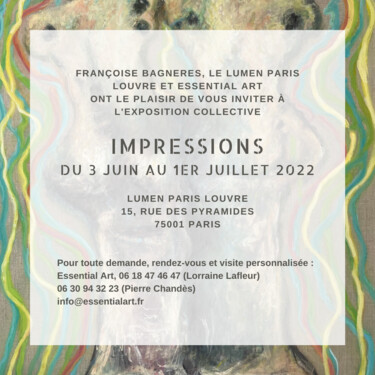 Peinture intitulée "Lumière Vibration E…" par Françoise Bagnéres, Œuvre d'art originale, Tempera