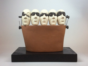 Sculpture titled "Mechanism" by Bahar Ari Dellenbach, Original Artwork, Ceramics