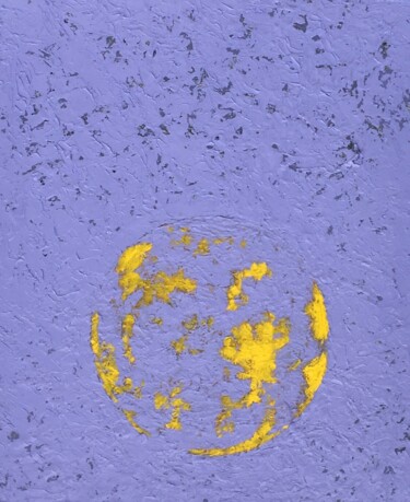 Schilderij getiteld "Ġgantija Exoplanet" door Bahram Berj Kafai, Origineel Kunstwerk, Olie Gemonteerd op Frame voor houten b…