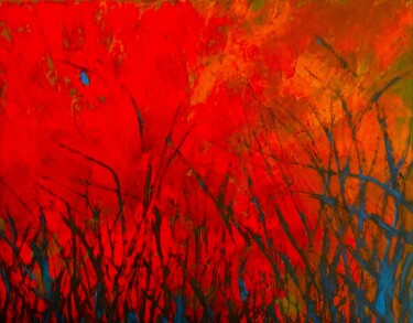 Картина под названием "Composition No. 07…" - Bahram Berj Kafai, Подлинное произведение искусства, Масло Установлен на Дерев…