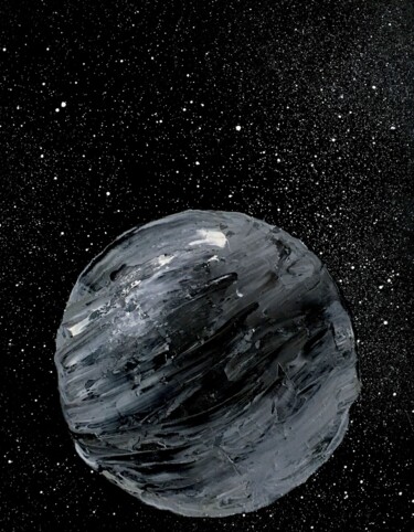 Картина под названием "Tryzub Exoplanet" - Bahram Berj Kafai, Подлинное произведение искусства, Масло Установлен на Деревянн…