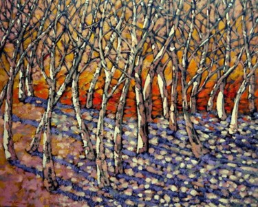 Peinture intitulée "Alder Falls" par Bahram Berj Kafai, Œuvre d'art originale, Huile