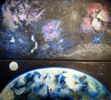 Painting titled "Don't Leave Earth W…" by Bahram Berj Kafai, Original Artwork