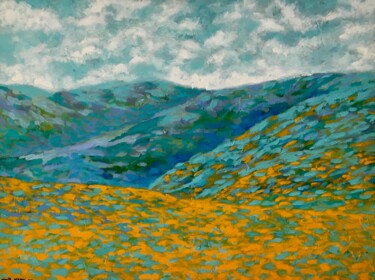 Malarstwo zatytułowany „California Wilderne…” autorstwa Bahram Berj Kafai, Oryginalna praca, Olej Zamontowany na Drewniana r…