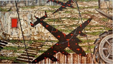 Painting titled "2003 march – some d…" by Bahuleyan Cb, Original Artwork