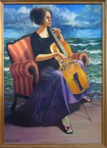 Painting titled "Symphony" by Baiba Limane, Original Artwork, Oil