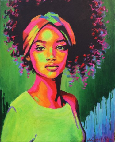 Pintura titulada "Girl" por Baiba Limane, Obra de arte original, Acrílico