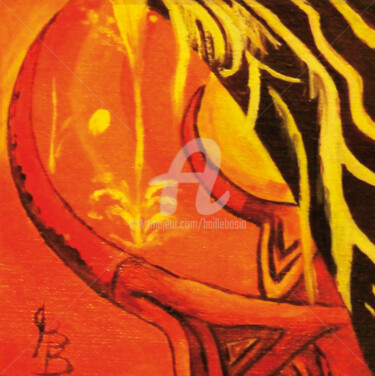 Peinture intitulée "Corne d'Or" par Jez Bb, Œuvre d'art originale, Huile