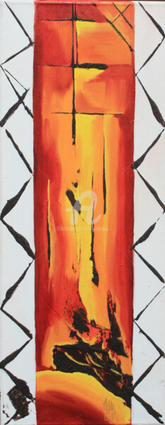 Peinture intitulée "Lava Tube" par Jez Bb, Œuvre d'art originale, Huile