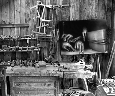 SPACE TO SEE WORKERS AND TOOLS Arte digital titulada "SPACE TO SEE WORKER…" por Vicent Creatik, Obra de arte original, Foto-montaje